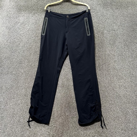 Cabela's Hiking Pants‎ Women 8 Black Mid Rise Straight Leg Lightweight Nylon - Picture 1 of 15